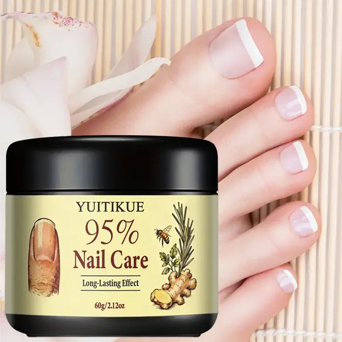 Crème de soin des ongles YUITIKUE 95% | Nourriture longue durée | Formule naturelle au gingembre et au romarin