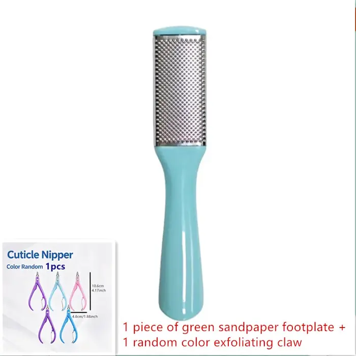 Kit de gommage des pieds pour éliminer les peaux mortes : 1 ensemble de tampons exfoliants double fa