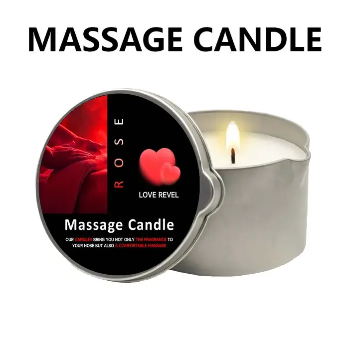 Bougie de Massage-huile essentielle- Six parfums différents