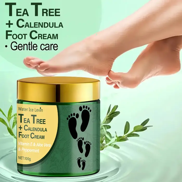 Crème pour les pieds Tea Tree & Calendula avec vitamine E & Aloe Vera