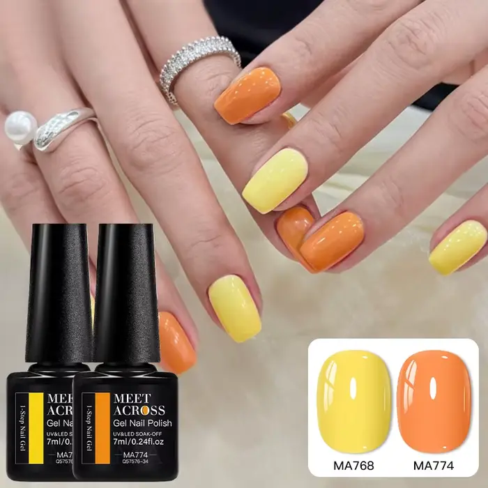 Vernis à ongles Gel noir blanc, combinaisons de couleurs multiples, décorations Nail Art à faire soi