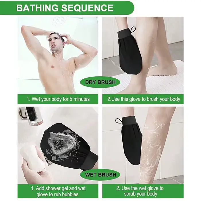 Nouveau gant exfoliant de douche marocain Hammam bain nettoyage du corps gommage