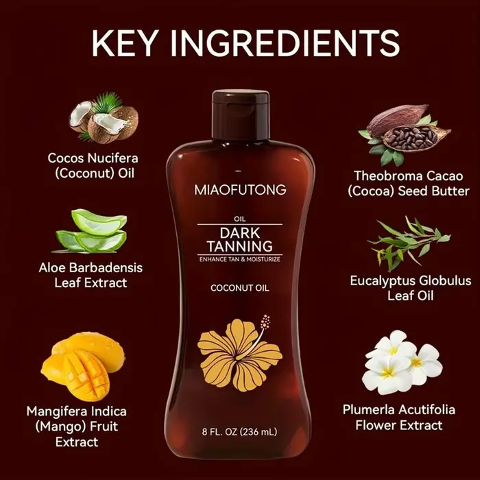Huile Accélératrice de Bronzage à la Noix de Coco 236ml