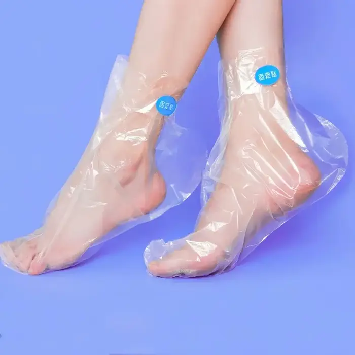 100 couvre-pieds jetables hygiéniques transparents anti-infection pour pédicure