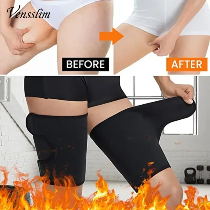 Vensslim 1 paire Sauna sueur cuissardes femmes cuisse Shaper bandes réglable Leggings formateur minceur enveloppes pour l'entraînement des jambes