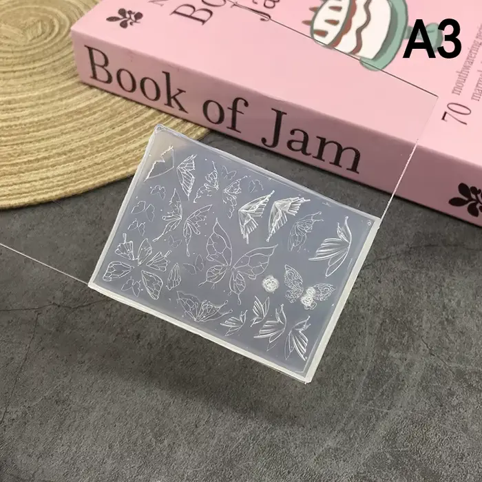 Moule à ongles en Silicone, bouton papillon de dessin animé, serrure à clé, accessoires de décoratio