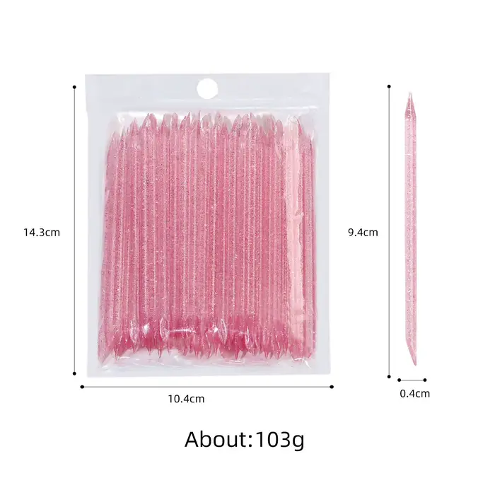Bâton de paillettes en cristal réutilisable, Double extrémité, outil de retrait de cuticules, stylo