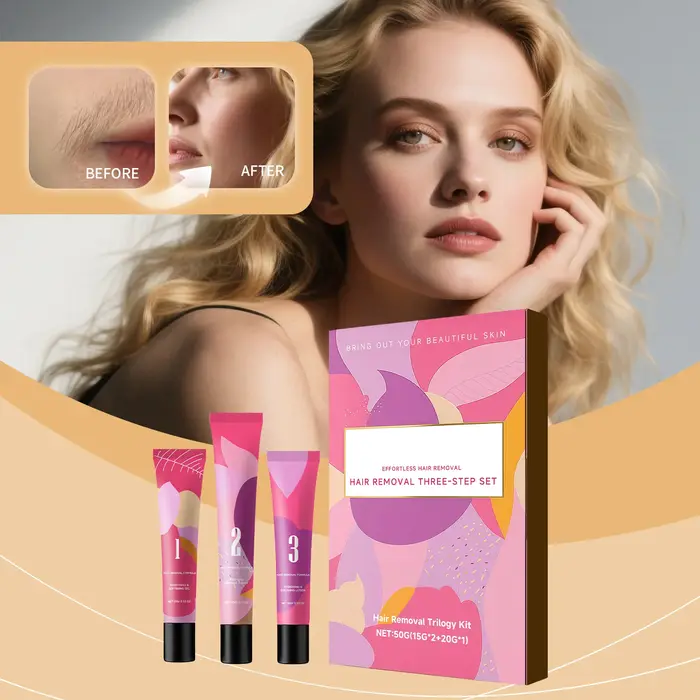 Crème dépilatoire douce pour le visage féminin