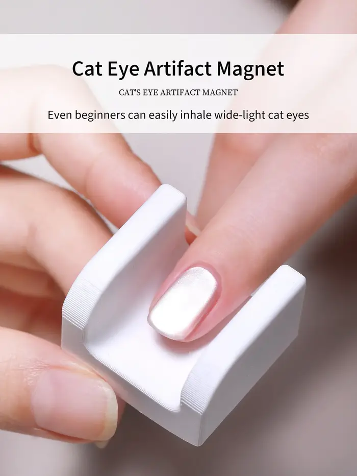 Eyeliner œil de chat automatique pour Nail Art, multifonctionnel, Super puissant, large aimant œil d