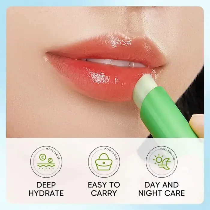 Baume à lèvres réparateur hydratant rafraîchissant à l'aloe vera et aux vitamines