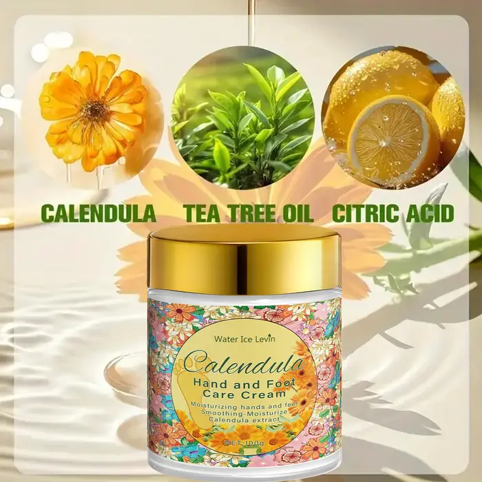 Crème Mains et Pieds au Calendula et Acide Hyaluronique - Hydratation Intensive