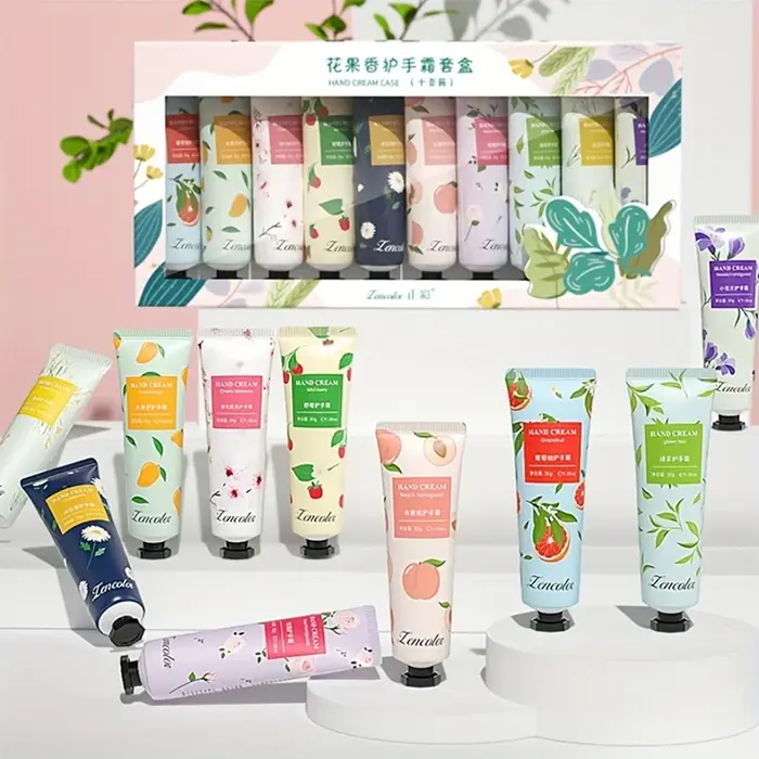 Lot de 10 mini-crèmes pour les mains parfumées, hydratantes, idéales pour les mains gercées, crème d