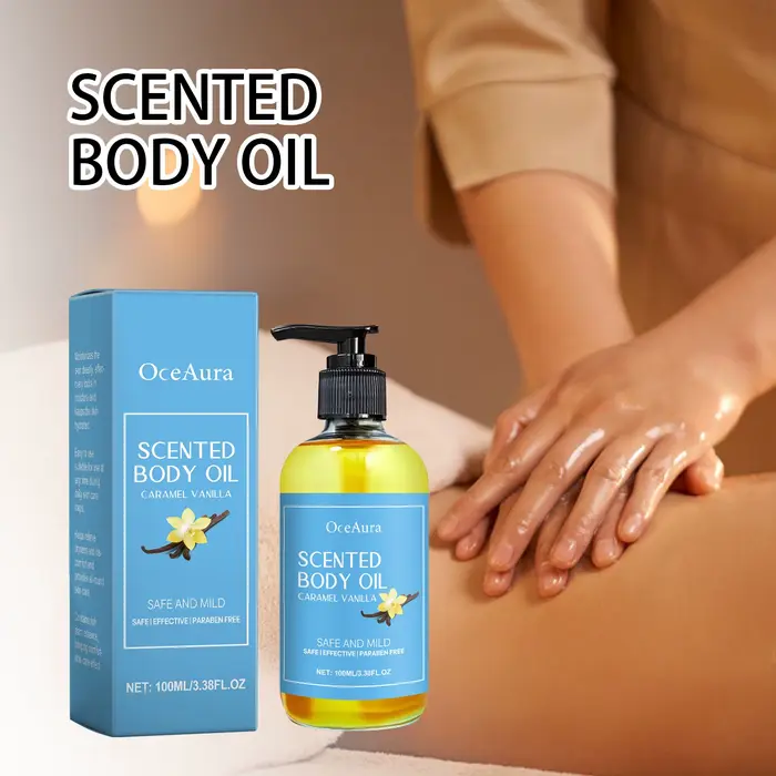 Huile de Massage corporel au caramel et vanille