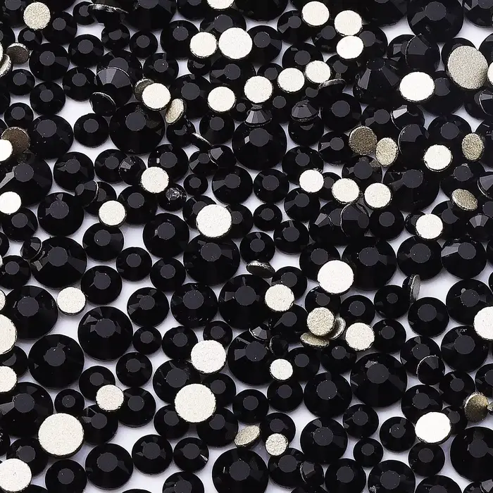 Strass à dos plat en verre astronomique doré, paillettes dorées de haute qualité, colle de charbon a