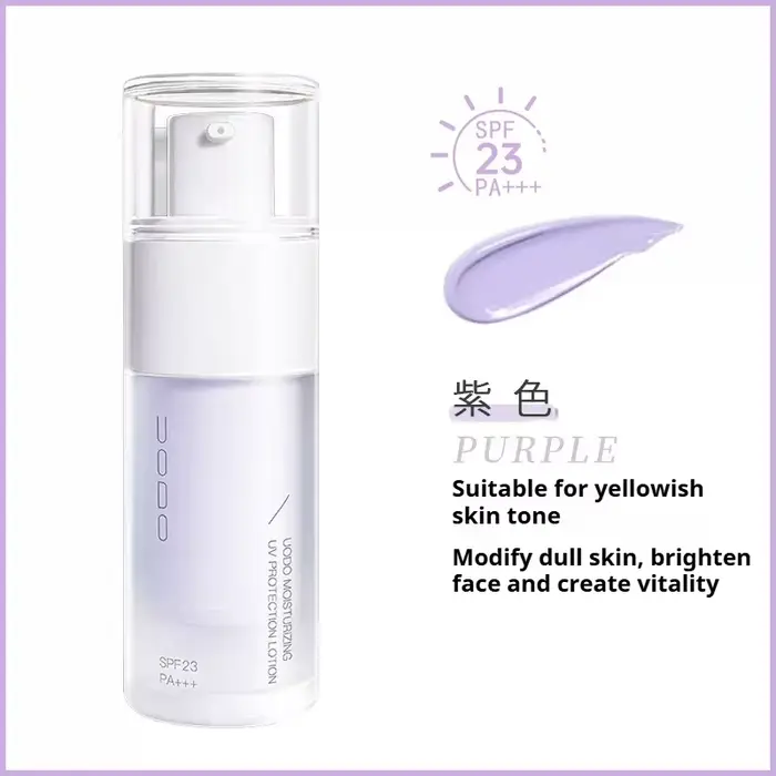 UODO crème solaire apprêt Lotion BB crème couleur Isolation hydratant Protection UV SPF 23 longue du