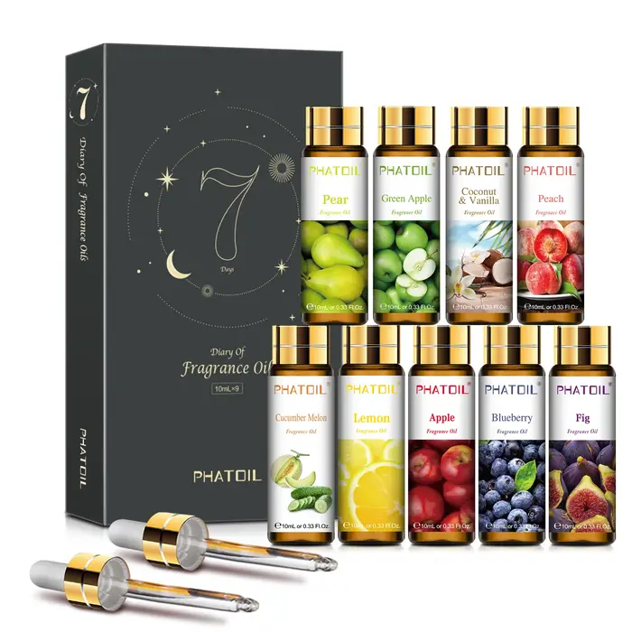 PHATOIL 1/3/9 pièces 10ml huile de parfum de fruits pêche fraise Passion