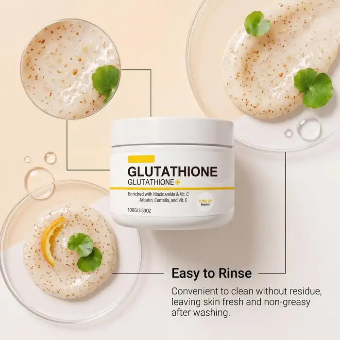 Gommage corporel au glutathion et au sel marin