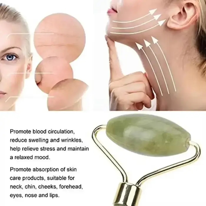 Rouleau de massage en pierre naturelle pour le visage