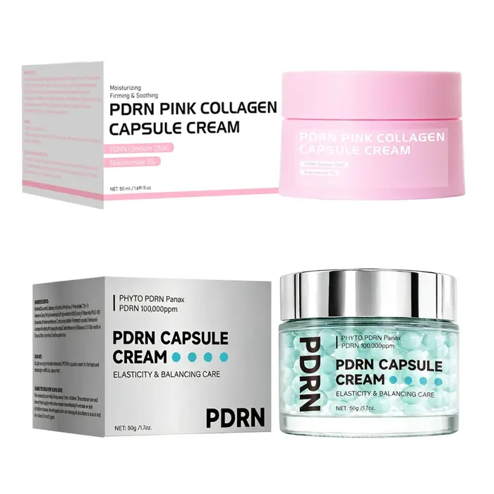 Crème en capsules de collagène rose PDRN au saumon