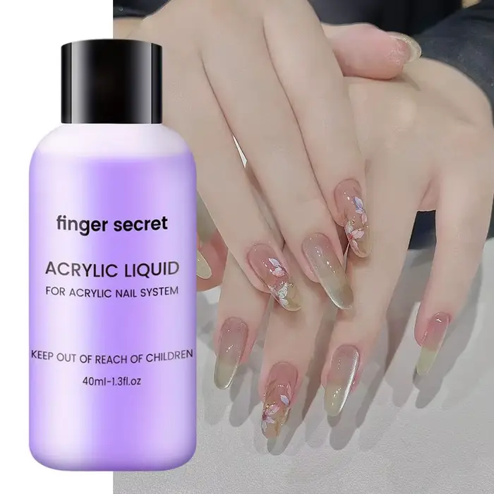 Cristal monomère liquide acrylique pour ongles, 40ml/75ml/120ml/240ml, pour Nail Art, Extension de p