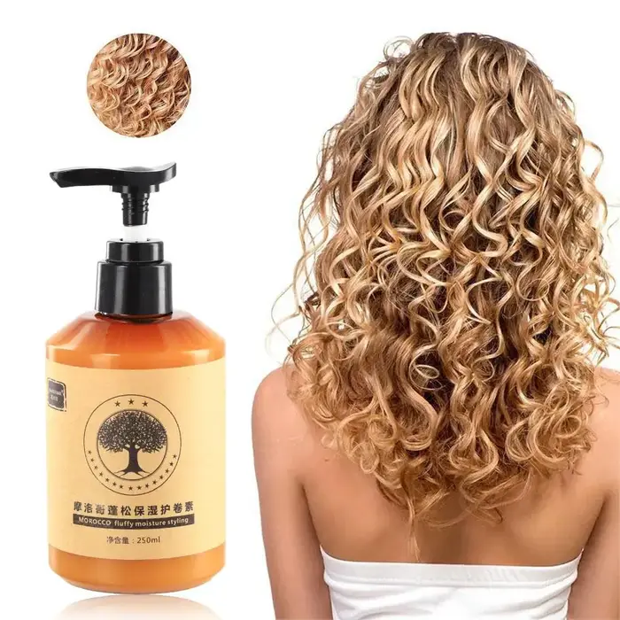Cheveux bouclés élastine longue durée style marocain Volume cheveux 250ml crème hydratante friser re