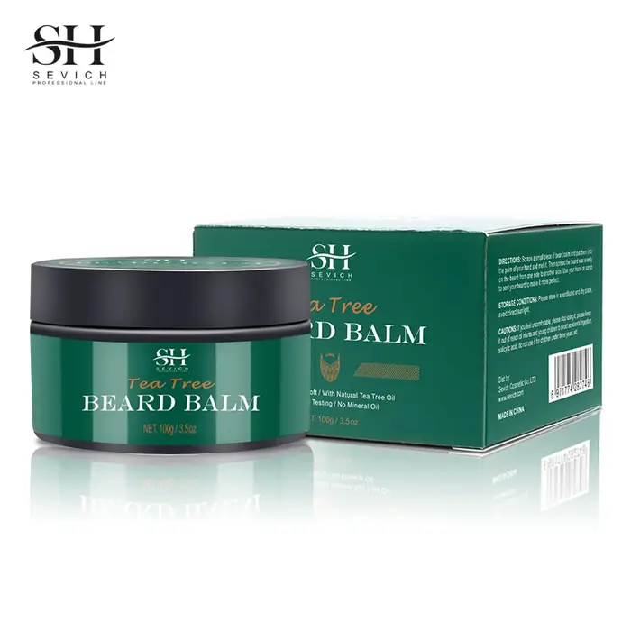 Crème à barbe pour hommes 100% naturel arbre à thé effet hydratant après-shampooing