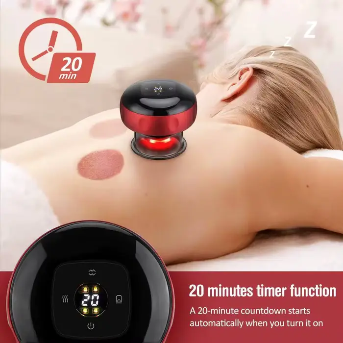 Appareil de massage intelligent par ventouses JianYouCare avec chauffage infrarouge, ventouses de guasha, anti-cellulite, brûleur de graisse, amincissant