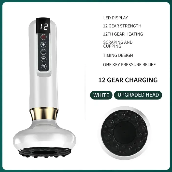 Masseur électrique tricolore GuaSha Anti-Cellulite ventouse sous vide beauté santé grattage chaleur infrarouge minceur Massage Thera