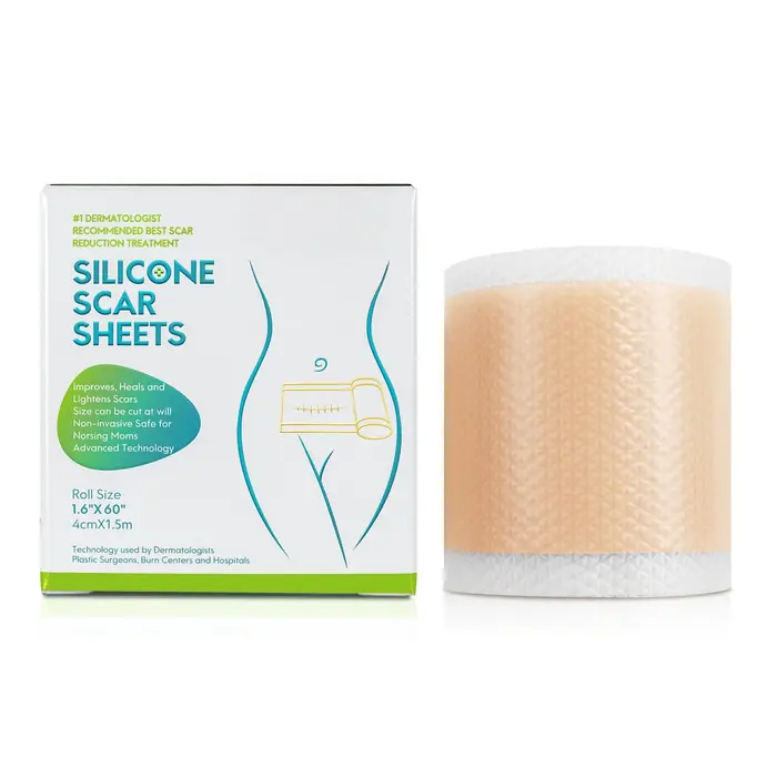 Feuilles de silicone pour cicatrices 4cm x 150cm, 1 rouleau de ruban adhésif auto-adhésif pour couvr