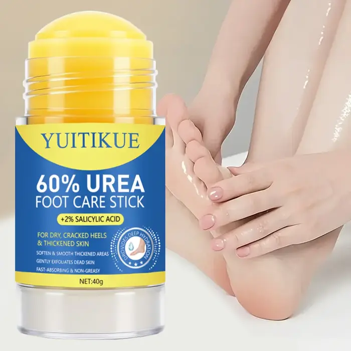 Bâton de soin des pieds à l'urée 40g - Acide salicylique 2%, répare les talons craquelés et la peau 