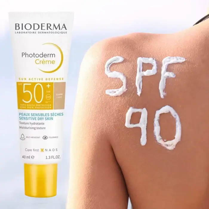 Lotion solaire rafraîchissante et correctrice