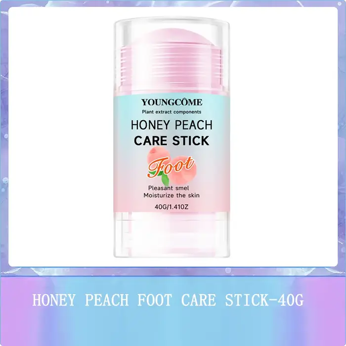 Crème de Soin des Pieds Pêche et Miel - Hydratation 72H & Réparation des Gerçures, Formule Anti-Odeu