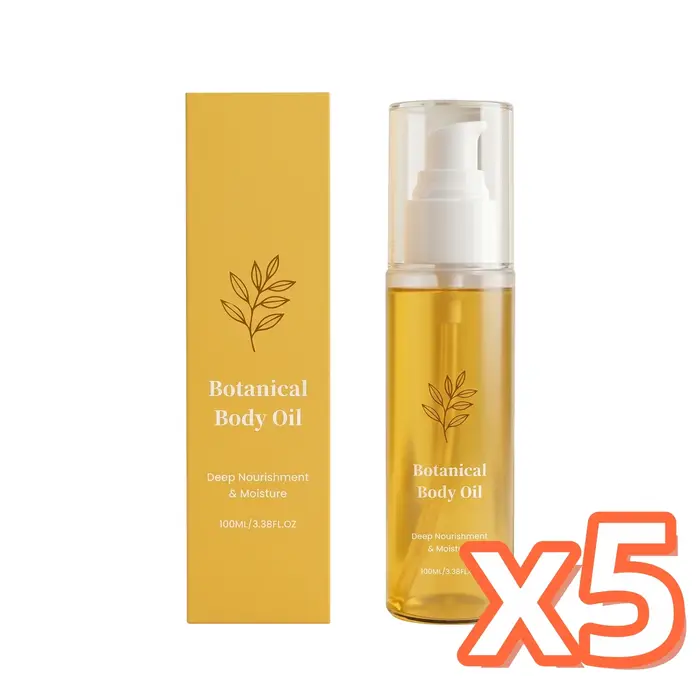 Huile corporelle botanique biologique pour une peau plus lisse, hydratation profonde, amélioration de la barrière cutanée, soulagement de la sécheresse saisonnière, huile de massage corporel à absorpt