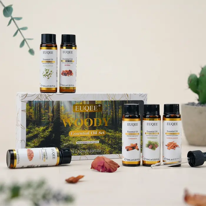 EUQEE huiles essentielles Set 6 bouteilles 10ml