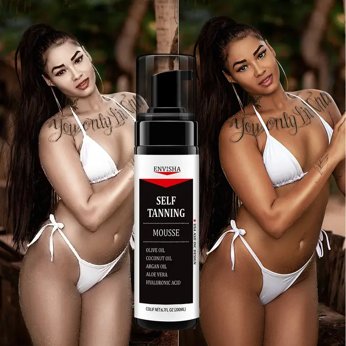 ENVISHA-Spray mousse autobronzant pour le corps, soin rapide du visage, hydratant, maquillage, fond 