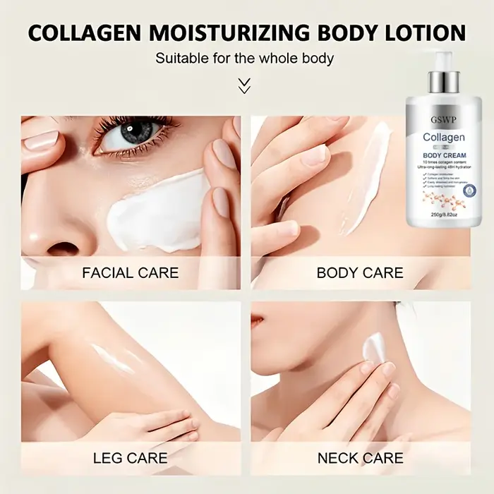 Crème hydratante pour le corps au collagène GSWP : Formule légère et non grasse
