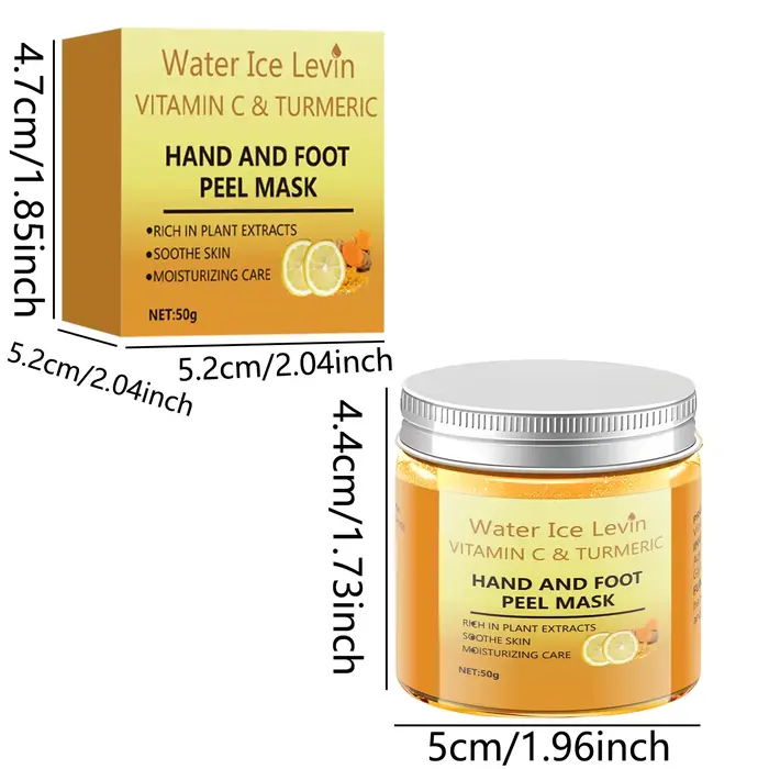 Masque pour les mains et les pieds au curcuma et à la vitamine C