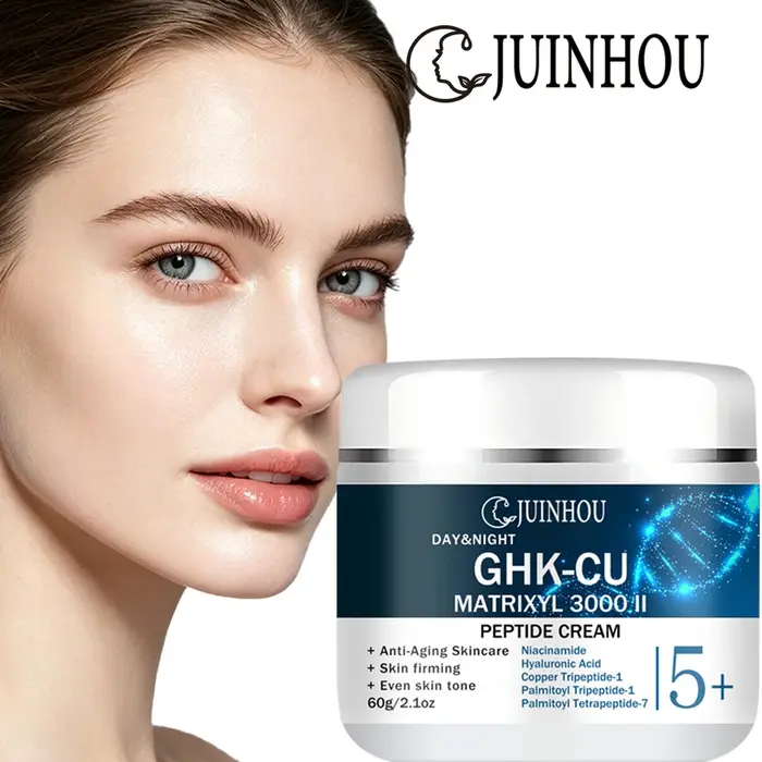 Crème Visage Hydratation Intense JUINHOU au Tripeptide de Cuivre & Matrixyl 3000 II – Répare la Barrière Cutanée et Illumine le Teint