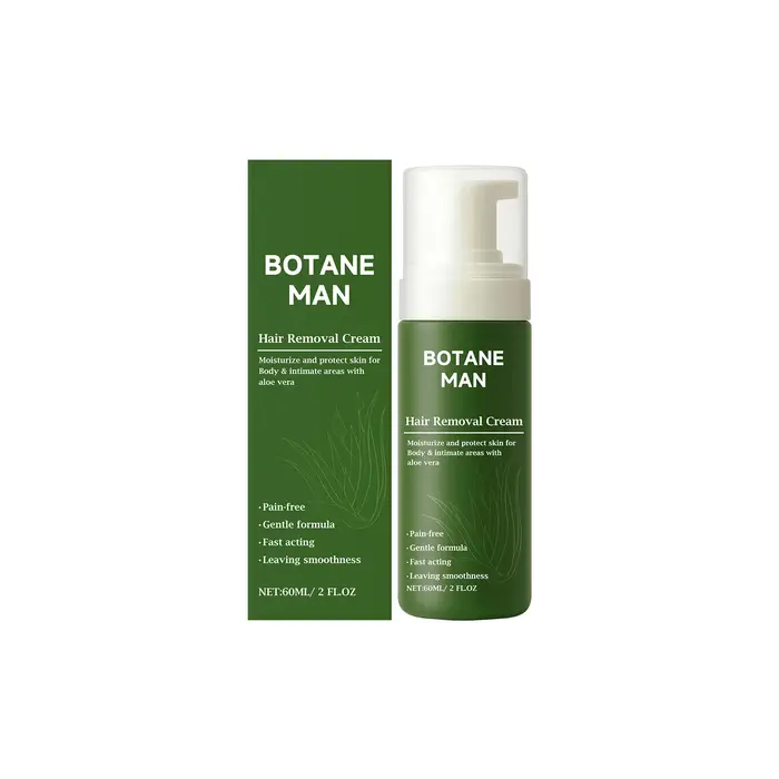 Crème dépilatoire hydratante pour homme, élimination des poils et lissage de la peau, sans douleur, protection longue durée, mousse dépilatoire douce