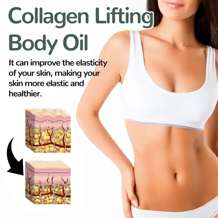 Huile corporelle au collagène resserre l'élasticité de la peau augmenté hydratant corps lisse Non gras romarin après