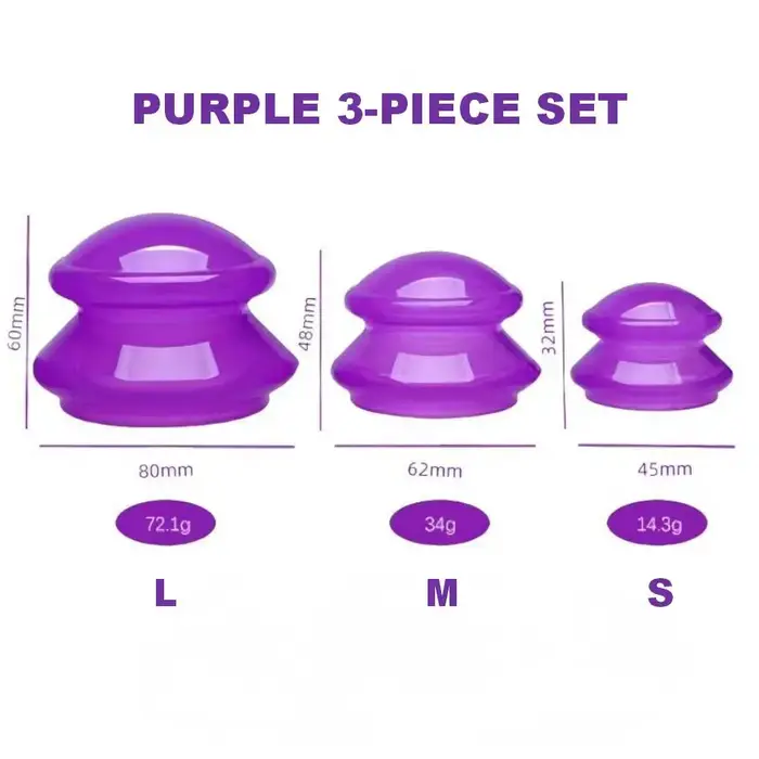 Kit de ventouses en silicone pour thérapie par aspiration, massage corporel et facial, anti-cellulit