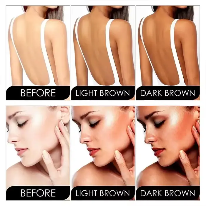 Crème auto-bronzante estivale sans soleil pour le visage et le corps