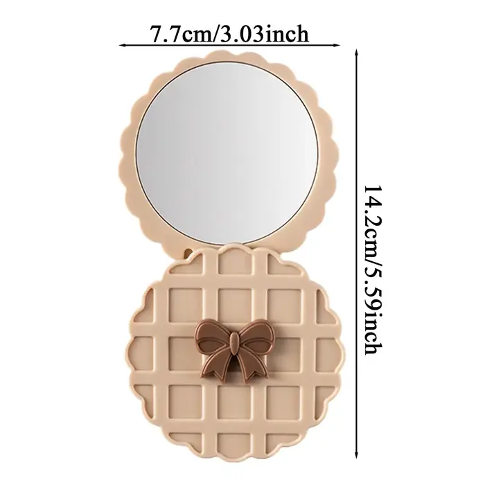Mini miroir de poche Portable de voyage pour femmes, petit miroir en verre de haute qualité, miroir 