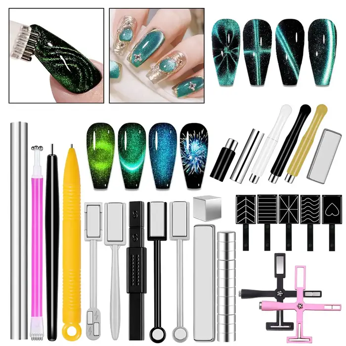 Ensemble de stylos baguette magnétique pour Nail Art