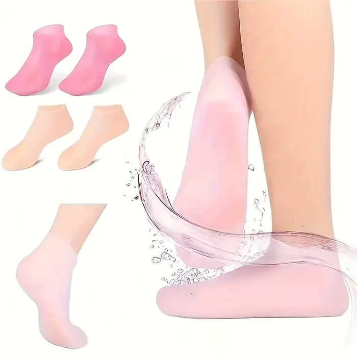 Chaussettes hydratantes en Silicone pour pieds secs et craquelés