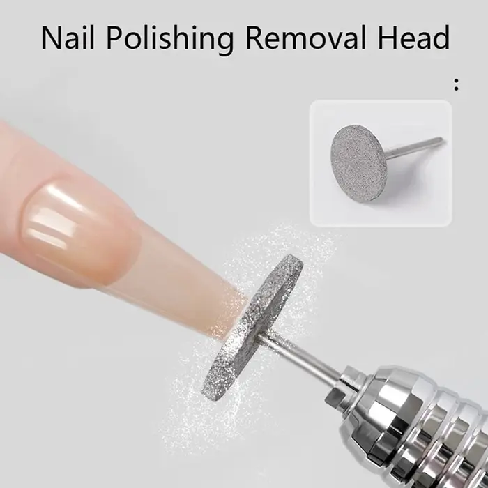Tête de retrait diamant électrique foret à ongles disque meulage bavure T fraises broyeur coupe-cuticules outils d'art