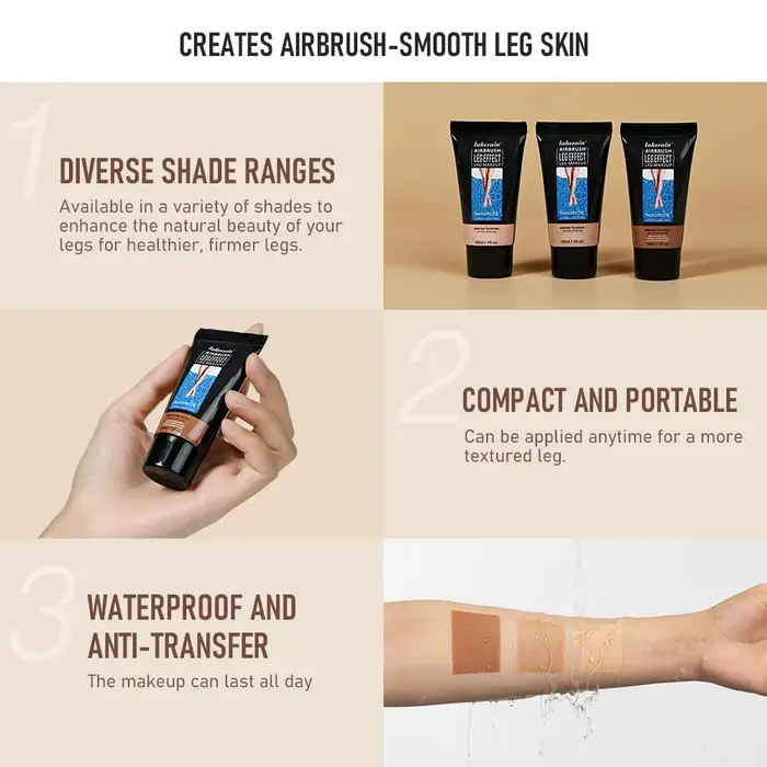 30g jambe fond de teint imperfections couverture maquillage hydratant corps