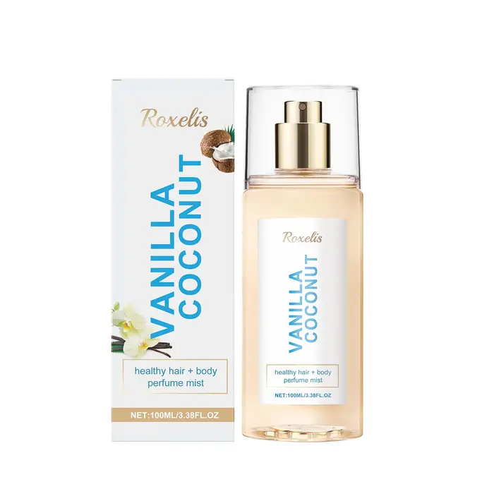 Spray parfumé pour le corps à la vanille et à la noix de coco, parfum longue durée, exsudant un char