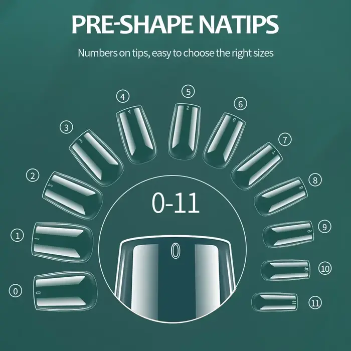 Nailpop 600 pièces pointes d'ongles couverture complète longueur moyenne ballerine presse sur faux o
