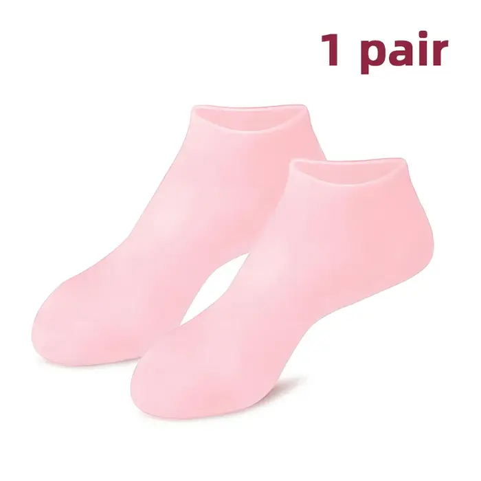 Chaussettes de soins des pieds en Silicone pour talons secs et craquelés, dissolvant de callosités a